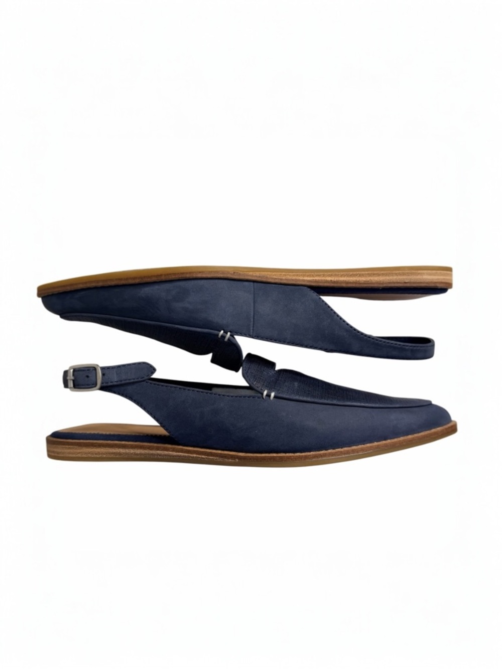 New Sperry Top-Sider Saybrook Slingback Leather Flats Light Navy Blue Woman’s 11 - Picture 10 of 11